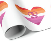 Lesbische Zonsondergang WLW Hart Cadeaupapier (Rol Hoek)