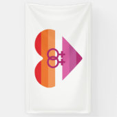 Lesbische Zonsondergang WLW Hart Spandoek (Verticaal)