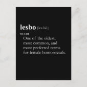LESBO (definitie) Briefkaart (Voorkant)