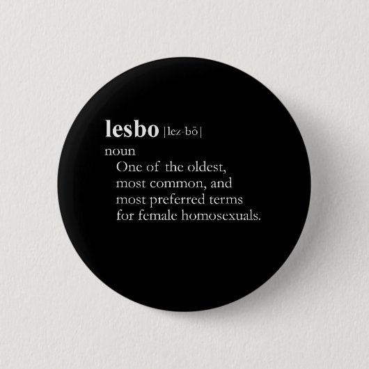 LESBO (definitie) Ronde Button 5,7 Cm (Voorkant)