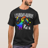 Lesboasaurus Rex Lesbian Dinosaur Pride LGBT Rainb T-shirt (Voorkant)