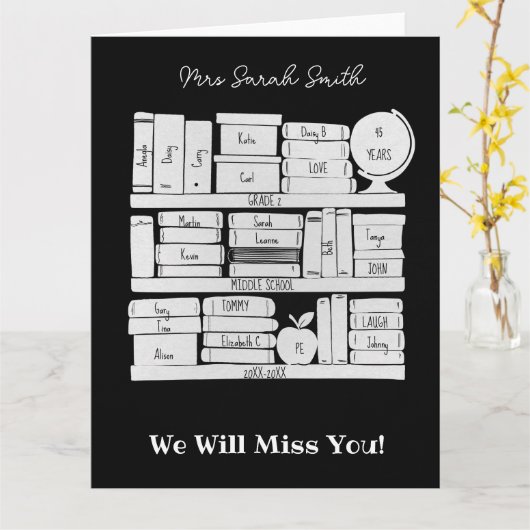 lesboek schoolleraar kaart (Gele Bloem)