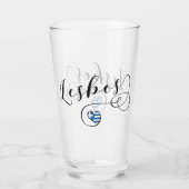 Lesbos, Grieks hart onder de vlag, Griekenland Glas (Achterkant)