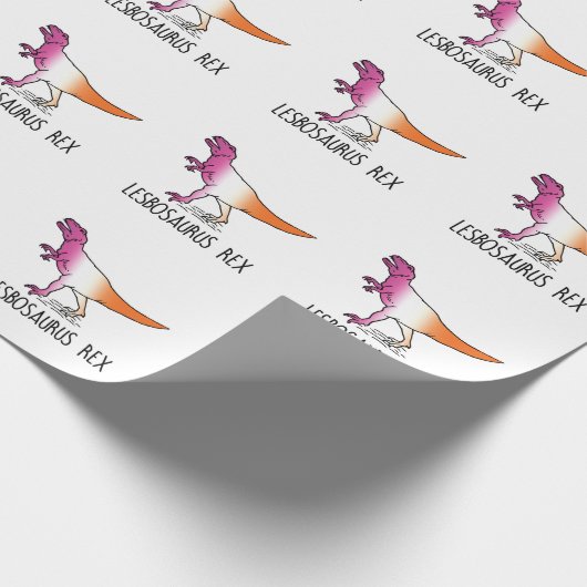 Lesbosaurus rex cadeaupapier (Hoek)