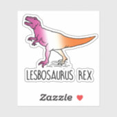 Lesbosaurus Rex Sticker (Vel)