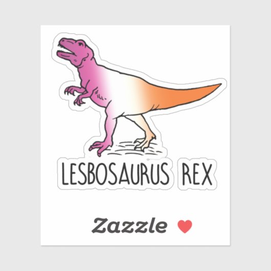 Lesbosaurus Rex Sticker (Vel)