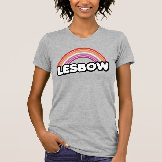 LESBOW (Lesbische regenboog) T-shirt (Voorkant)