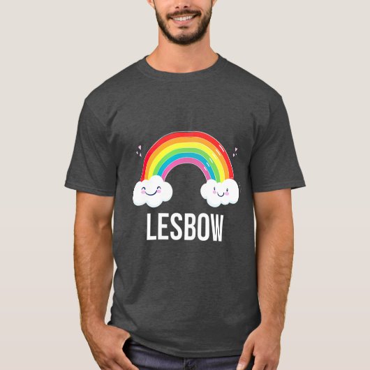 Lesbow Rainbow Gay Pride t Gift T-shirt (Voorkant)
