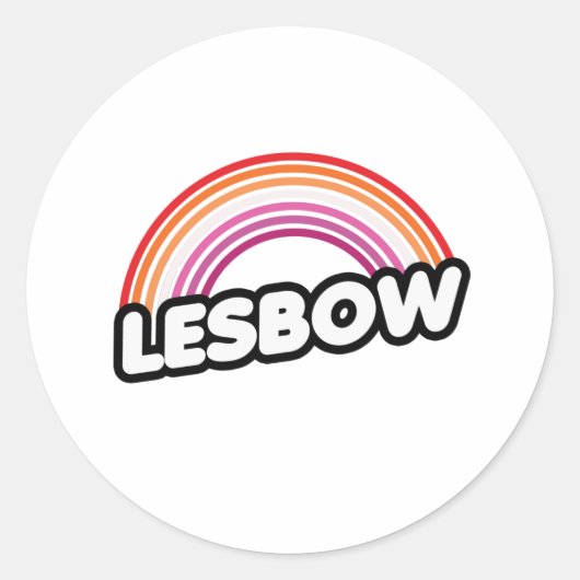 Lesbow - Zonsondergang Ronde Sticker (Voorkant)