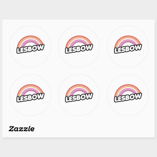 Lesbow - Zonsondergang Ronde Sticker (Vel)