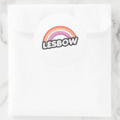 Lesbow - Zonsondergang Ronde Sticker (Tas)