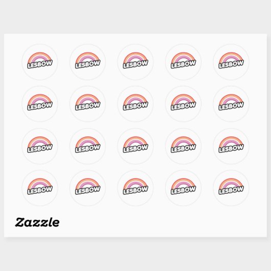 Lesbow - Zonsondergang Ronde Sticker (Vel)