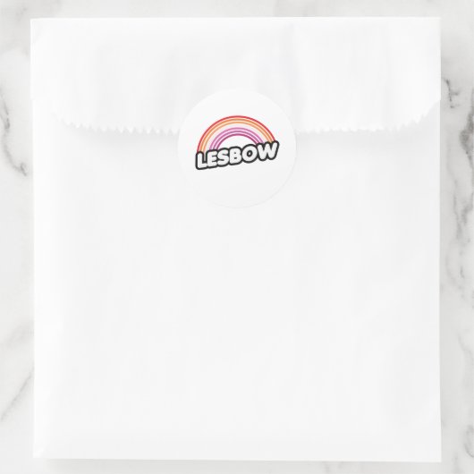 Lesbow - Zonsondergang Ronde Sticker (Tas)