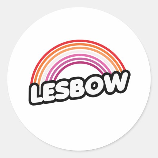 Lesbow - Zonsondergang Ronde Sticker (Voorkant)