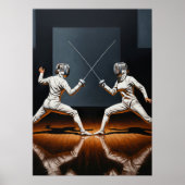 L'ESCRIMEUSE (The Fencer) - Originele art deco kun Poster (Voorkant)