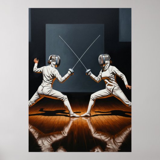L'ESCRIMEUSE (The Fencer) - Originele art deco kun Poster (Voorkant)
