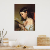 Lesendes Mädchen Poster (Keuken)
