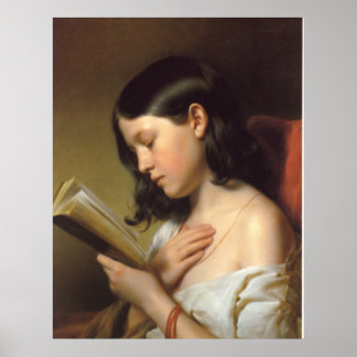 Lesendes Mädchen Poster
