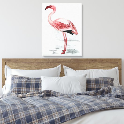  leser Flamingo Claude Gibney Finch Davies Canvas Afdruk (Insitu (Slaapkamer))