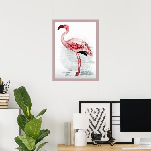leser Flamingo Claude Gibney Finch Davies Poster (Thuiskantoor)