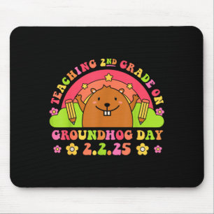 Lesgeven aan 2e klas op Groundhog Day Grappige Sch Muismat