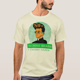 Lesgeven aan hersenen en namen noteren Klaslokaal  T-shirt