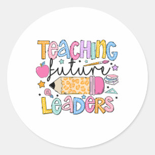 Lesgeven aan toekomstige leiders Terug naar school Ronde Sticker