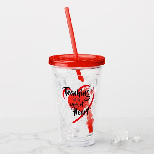 Lesgeven  acryl drinkbeker (Voorkant ijs)