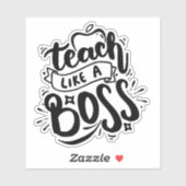 Lesgeven als een Baas Leraar School Laptop Boek St Sticker (Vel)