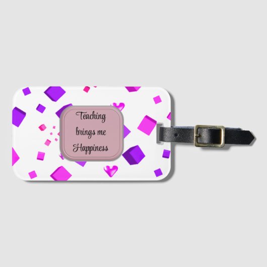 Lesgeven Brengt Me Geluk Bagage Label (Voorkant (horizontaal))