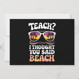 Lesgeven Ik Dacht Dat Je Strandleraar Groovy Zei Kaart