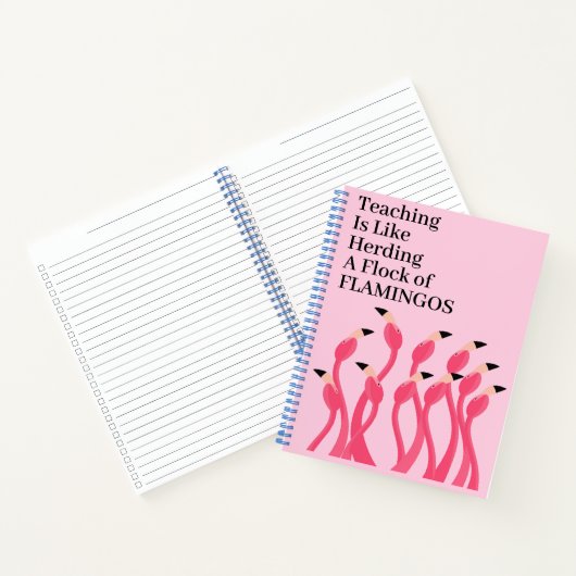 Lesgeven is als een kudde flamingo's hoeden notitieboek (Binnen)
