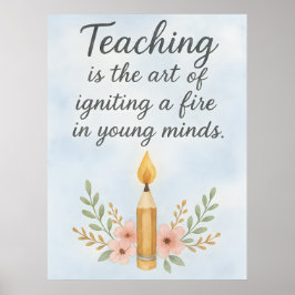 Lesgeven is de kunst van het aansteken poster