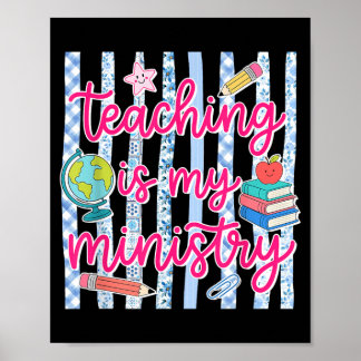 Lesgeven Is Dienst Es Christelijke Leraar School Poster