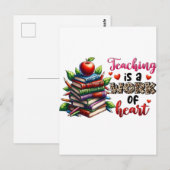 Lesgeven Is Een Arbeid Van Hart Briefkaart (Voorkant / Achterkant)