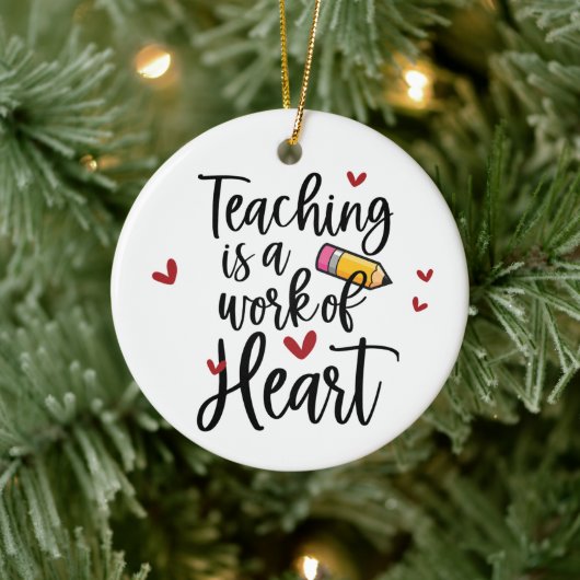 Lesgeven is een Arbeid van het Hart Leraar Keramisch Ornament (Boom)