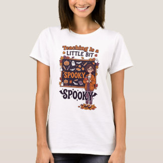 Lesgeven is een beetje eng Halloween terug naar T-shirt