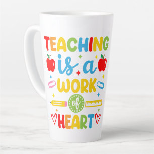 Lesgeven is een hartenszaak cadeau voor leraar latte mok