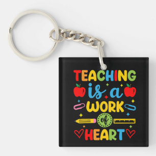 Lesgeven is een hartenszaak cadeau voor leraren sleutelhanger