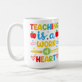 Lesgeven is een hartstocht cadeau voor leraren koffiemok