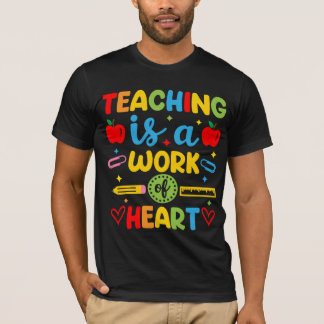 Lesgeven is een hartstocht cadeau voor leraren t-shirt