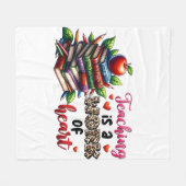 Lesgeven is een kwestie van hart fleece deken (Voorkant (Horizontaal))