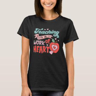 Lesgeven is een kwestie van hart gelukkig 100 dage t-shirt
