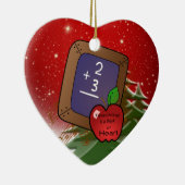 Lesgeven is een kwestie van hart keramisch ornament (Rechts)