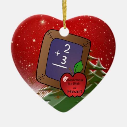 Lesgeven is een kwestie van hart keramisch ornament (Voorkant)