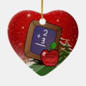 Lesgeven is een kwestie van hart keramisch ornament (Achterkant)