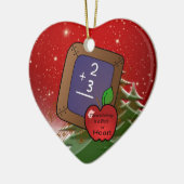 Lesgeven is een kwestie van hart keramisch ornament (Links)