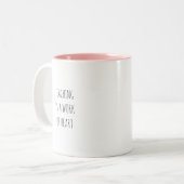 Lesgeven is een kwestie van hart koffiemok tweekleurige koffiemok (Voorkant links)