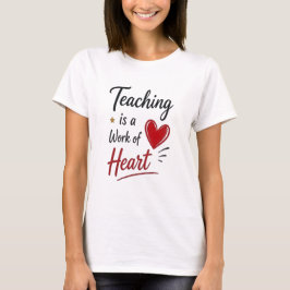 Lesgeven is een kwestie van hart t-shirt
