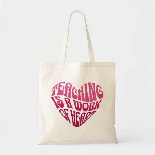 Lesgeven is een kwestie van hart tote bag (Voorkant)